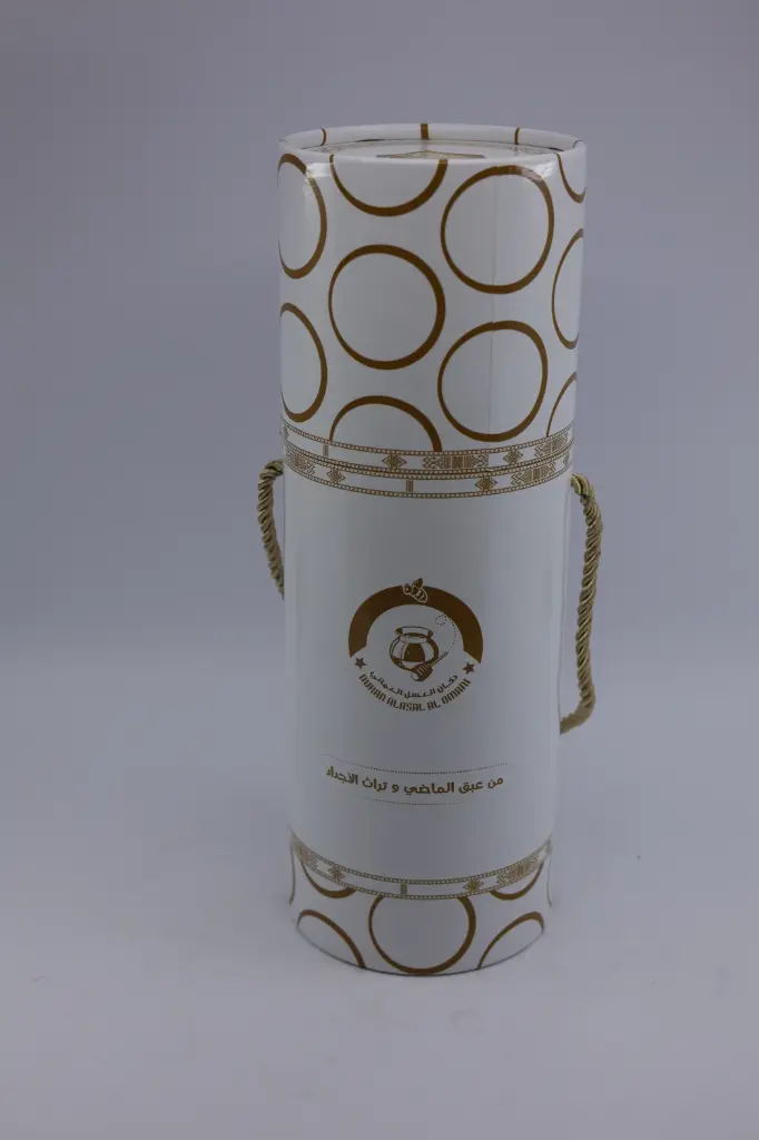 بوكس أبيض أسطواني فارغ White Cylindrical Box